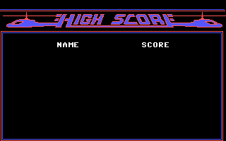 Apache Strike (DOS) screenshot: Hi Score Menu (EGA/Tandy)