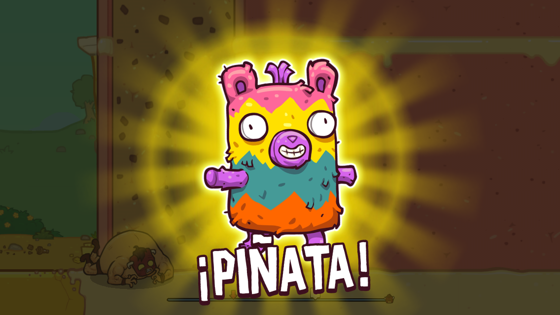 Burrito Bison: Launcha Libre (iPhone) screenshot: Found a piñata!