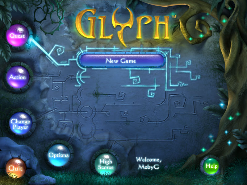 Glyph (Windows) screenshot: Main menu