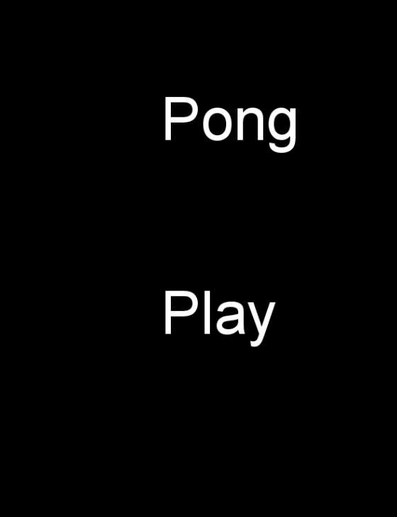 Pong (Windows) screenshot: Title screen