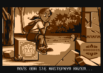 Laura (Atari 8-bit) screenshot: Game over