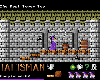 Talisman (Acorn 32-bit) screenshot: Bats in the west tower top