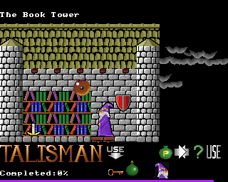 Talisman (Acorn 32-bit) screenshot: In the book tower