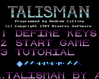 Talisman (Acorn 32-bit) screenshot: Main menu