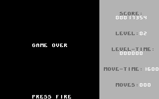 Colee (Commodore 64) screenshot: Gmae over