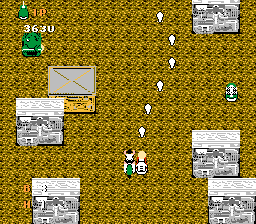 Thundercade (NES) screenshot: Upgrading my guns to stand a chance...