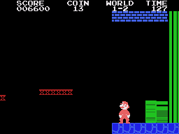 Super Boy I (SEGA Master System) screenshot: Just passed falling platforms