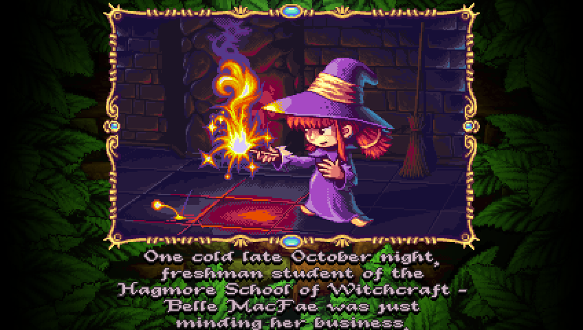 Mystik Belle (Windows) screenshot: The game opens with a short, colorful intro.