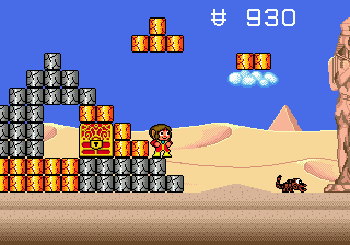 Alex Kidd in the Enchanted Castle (Genesis) screenshot: Desert level