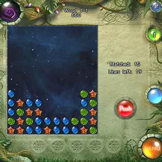 Glyph (Palm OS) screenshot: Action mode
