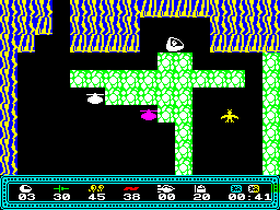 Planet of Shades (ZX Spectrum) screenshot: A game in progress