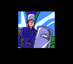 Travel Epule (TurboGrafx CD) screenshot: An angry policeman appears