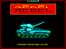 Rebel (ZX Spectrum) screenshot: Loading screen.