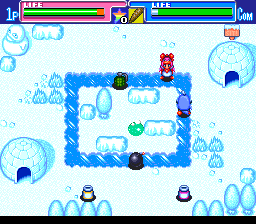 Travel Epule (TurboGrafx CD) screenshot: First level: defeat your friend