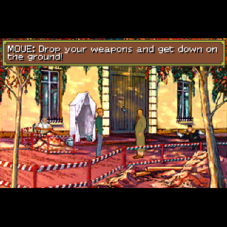 Circle of Blood (Palm OS) screenshot: Encountering the police
