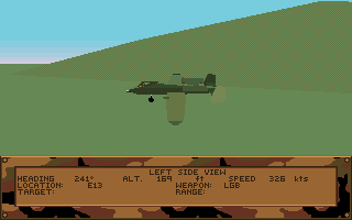 A-10 Tank Killer (Amiga) screenshot: Left side view