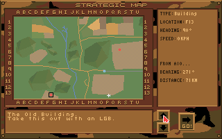 A-10 Tank Killer (Amiga) screenshot: Strategic map