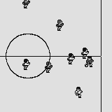 Soccer Champion (Supervision) screenshot: CPU-controlled England player running down the side of the field.