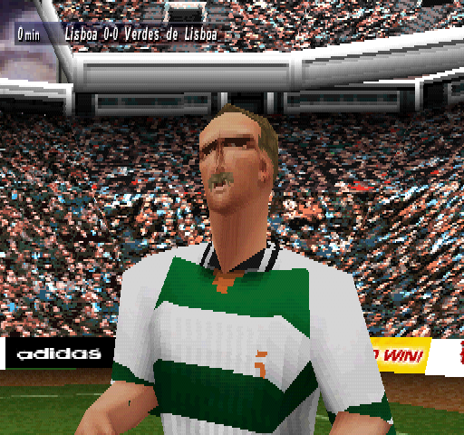 Striker Pro 2000 (PlayStation) screenshot: Verdinho de Lisboa