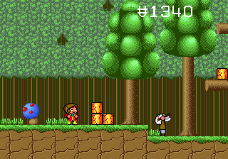 Alex Kidd in the Enchanted Castle (Genesis) screenshot: Forest level