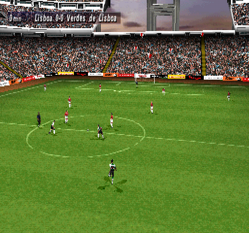 Striker Pro 2000 (PlayStation) screenshot: Estadio de Madrid...