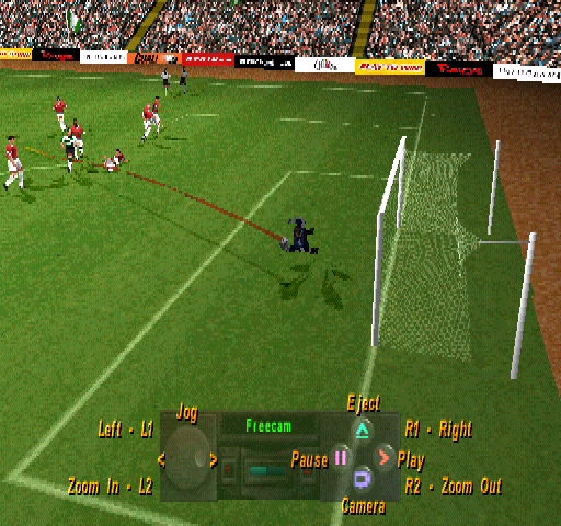 Striker Pro 2000 (PlayStation) screenshot: More action replay