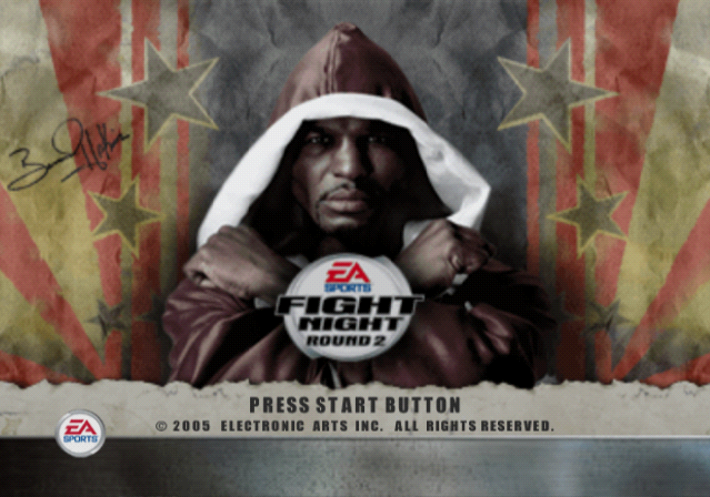 Fight Night Round 2 (PlayStation 2) screenshot: Title screen.