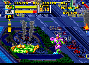 Screenshot of King of the Monsters (Neo Geo, 1991) - MobyGames