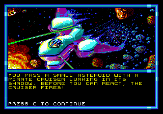 Buck Rogers: Countdown to Doomsday (Genesis) screenshot: Pirate ship!
