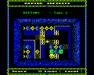 Repton Infinity (Electron) screenshot: A spirit (Repton 3: Take 2)