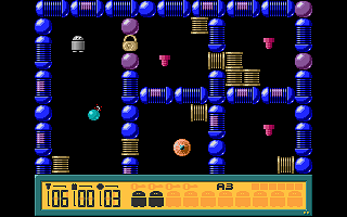 Robbo (DOS) screenshot: Level 3
