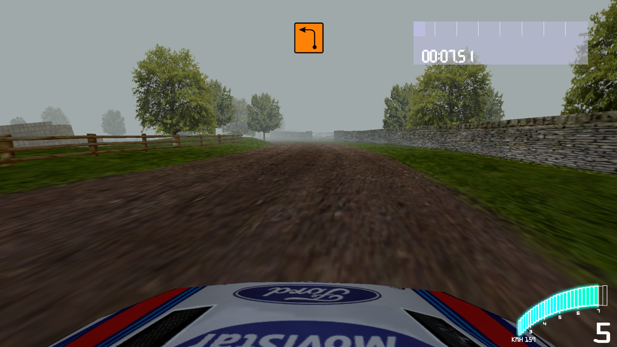 Colin McRae Rally 2.0 (Windows) screenshot: Racing in fog