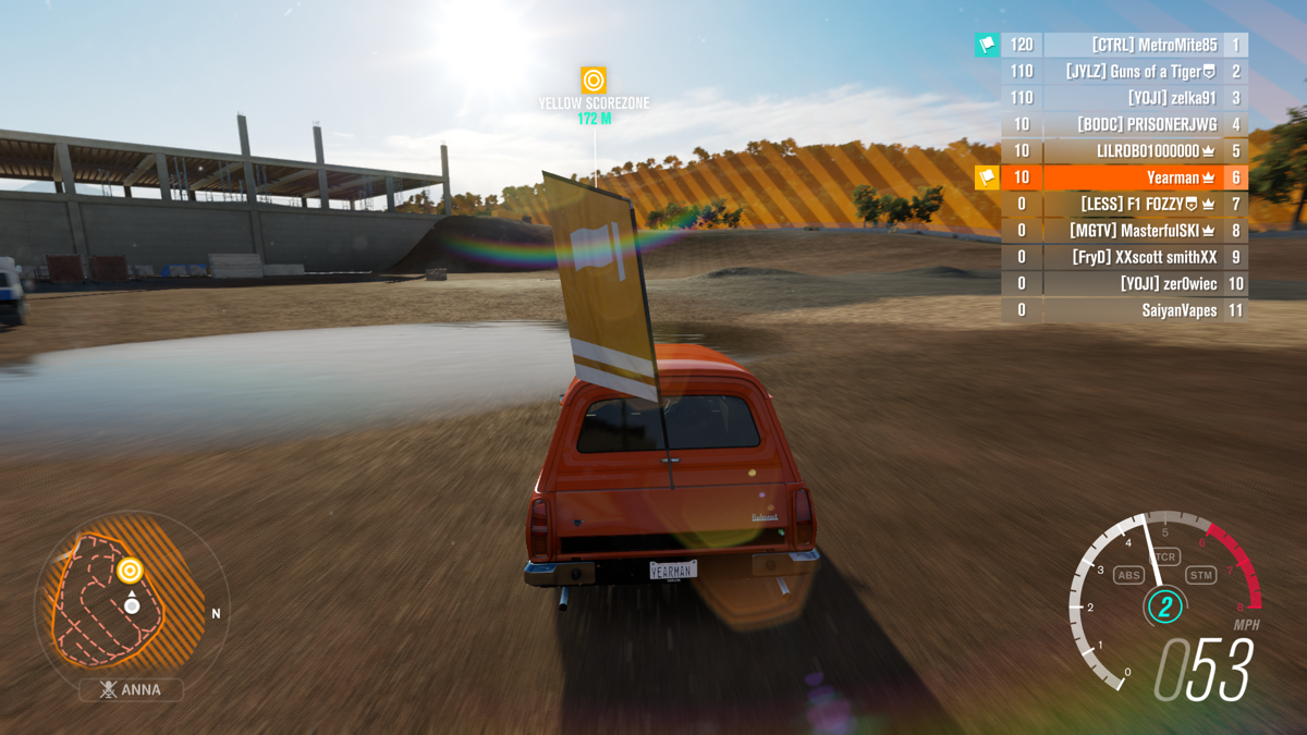 Forza Horizon 3 (Xbox One) screenshot: I'm delivering a flag to the drop zone.