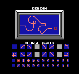 Mach Rider (NES) screenshot: Course design