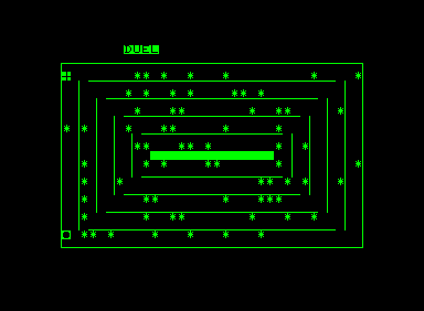 Duel (Commodore PET/CBM) screenshot: Start of the game
