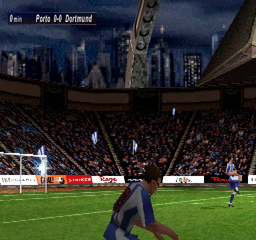 Striker Pro 2000 (PlayStation) screenshot: Stade de Lyon