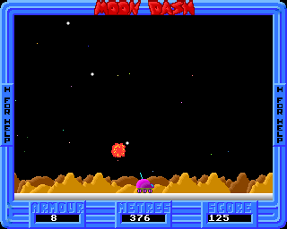 Bug Hunter / Moon Dash (Acorn 32-bit) screenshot: Got one! (Moon Dash)