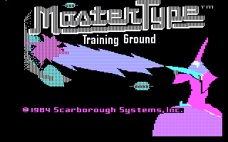 MasterType (PC Booter) screenshot: Training Ground disk title screen (CGA with RGB monitor)