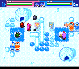 Travel Epule (TurboGrafx CD) screenshot: Maze-like ice stage