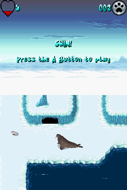Arctic Tale (Nintendo DS) screenshot: The walrus is big and slow...