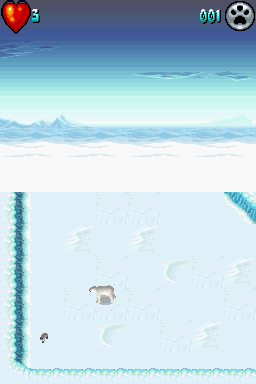 Arctic Tale (Nintendo DS) screenshot: Darn hares are too fast for me.