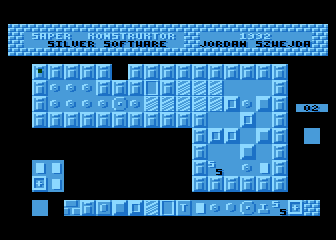 Saper Konstruktor (Atari 8-bit) screenshot: Choosing new elements to add