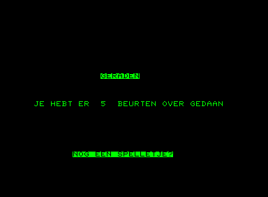 Mastermind (Commodore PET/CBM) screenshot: I won!