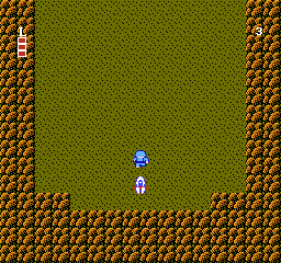 Ginga Denshō: Galaxy Odyssey (NES) screenshot: Found a dungeon to explore