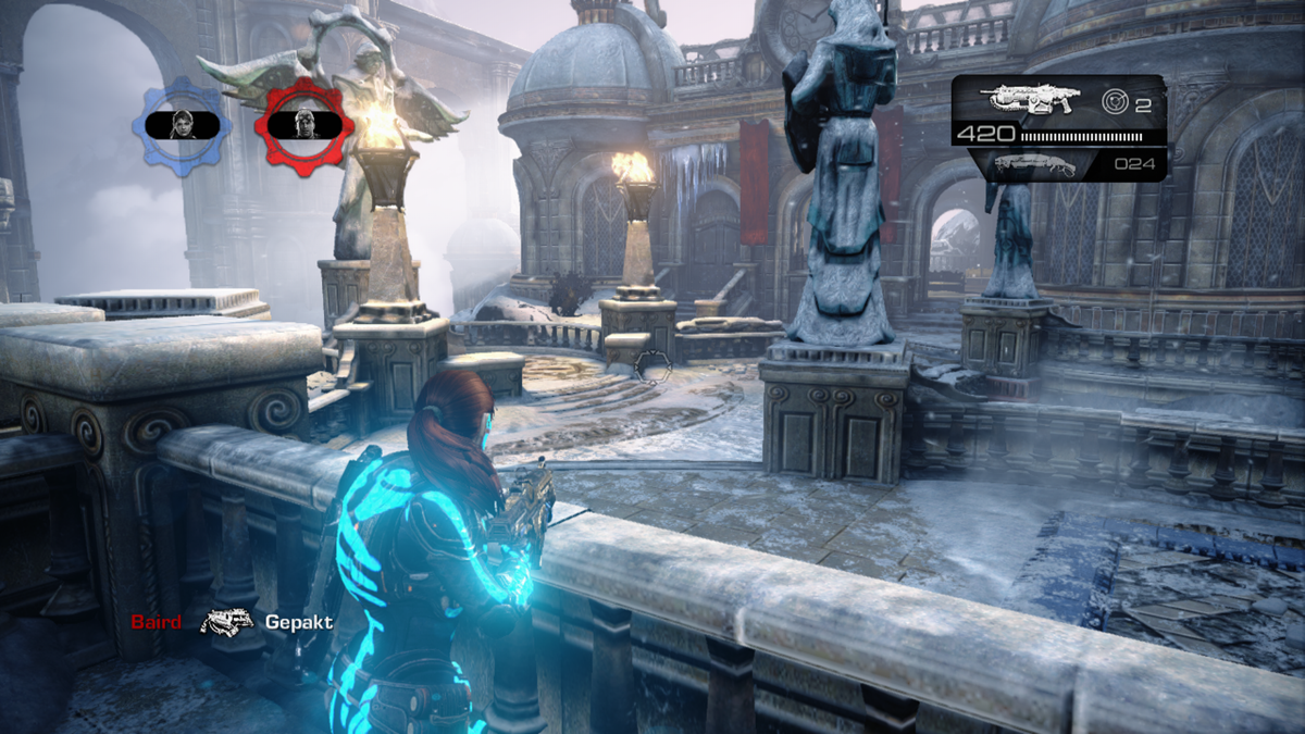 Gears of War: Judgment - Haven (Xbox 360) screenshot: The main lower plaza