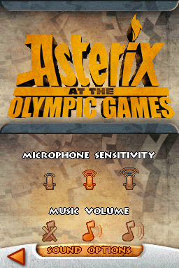 Asterix at the Olympic Games (Nintendo DS) screenshot: Sound Options