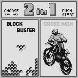 2 in 1: Cross High & Block Buster (Supervision) screenshot: Game select menu.