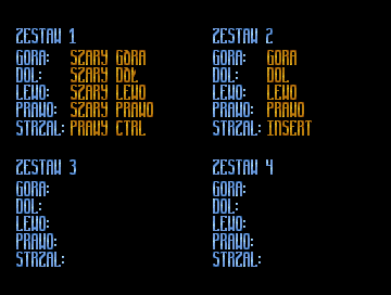 Mega Blast (DOS) screenshot: Keyboard