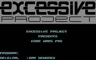 Core Wars Pro (Commodore 64) screenshot: Title screen
