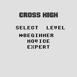 2 in 1: Cross High & Block Buster (Supervision) screenshot: Cross High title screen.